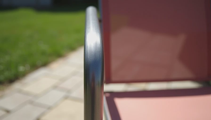 Visual context for aluminum patio furniture
