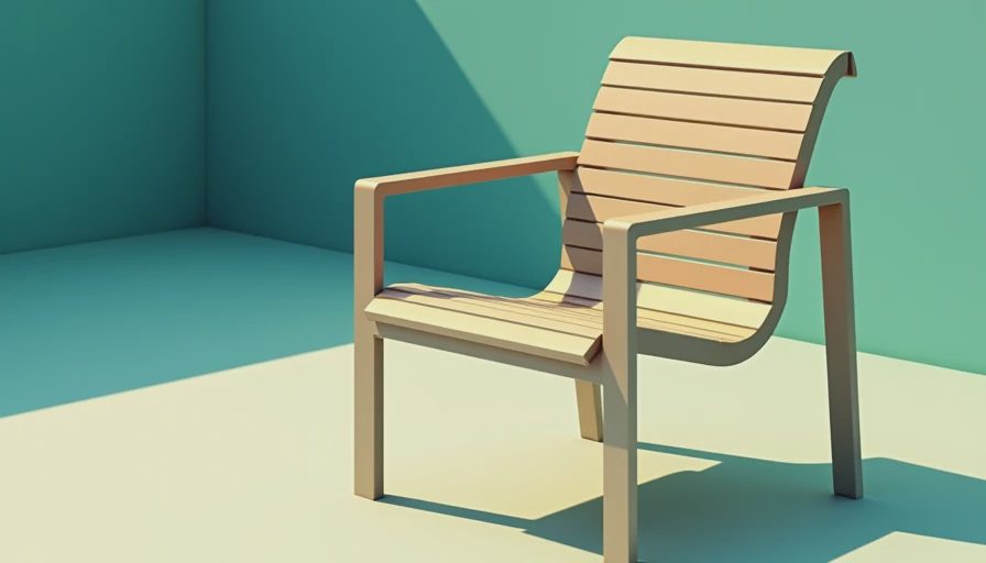 Visual context for aluminum outdoor furniture