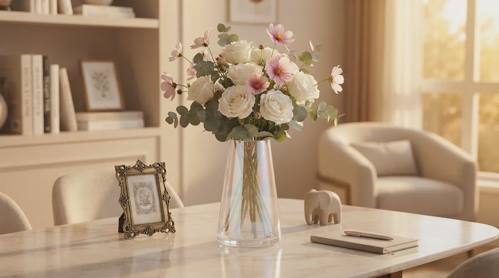 This 8-Inch Iridescent Glass Vase Might Be the Easiest Styling Trick in My House